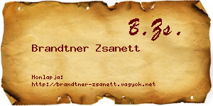 Brandtner Zsanett névjegykártya
