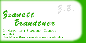 zsanett brandtner business card
